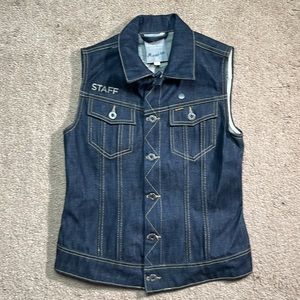 G-Star Woman denim vest, button up, sleeveless, size small